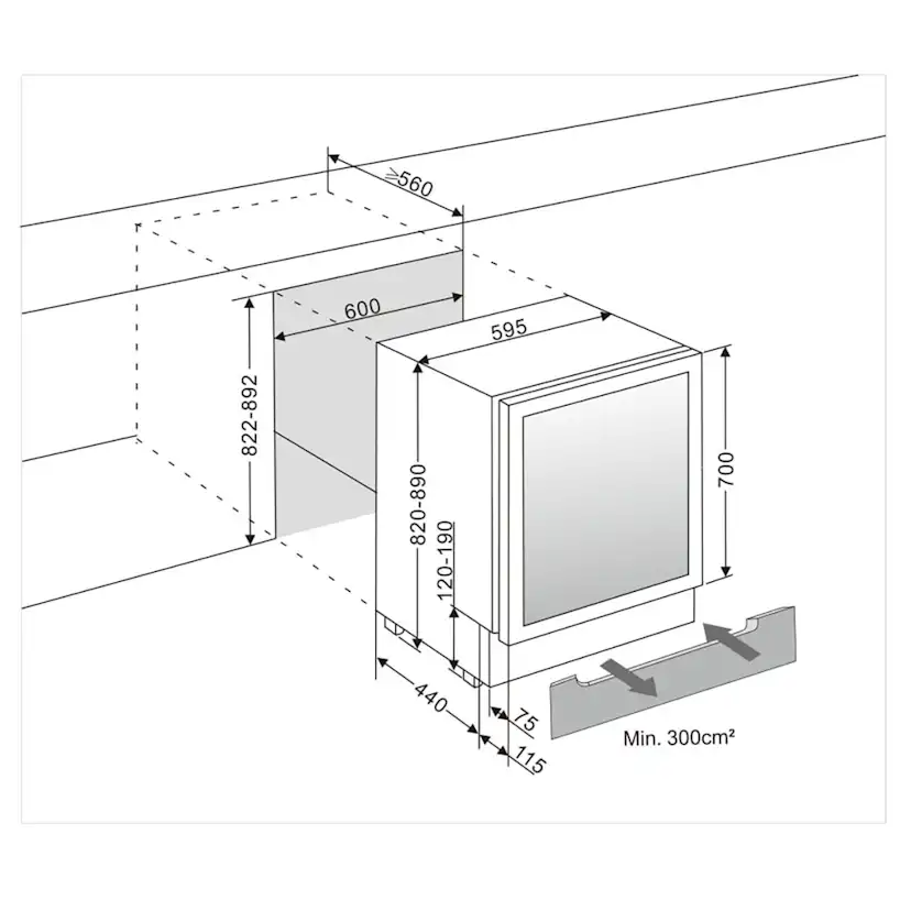 Vinkyl mQuvée WineCave 60D Modern WCD60M-700
