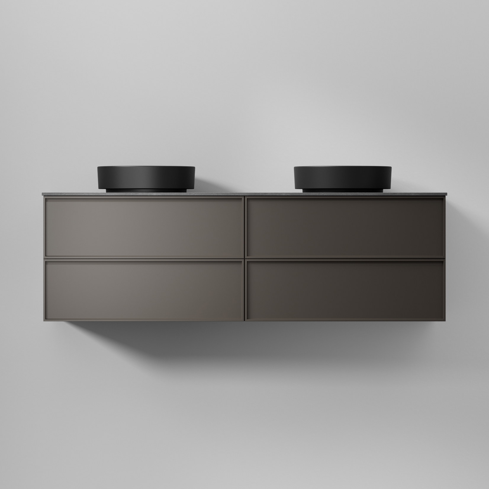 Tvättställ AIR SOAK,Matte black, Porslin, Mattsvart