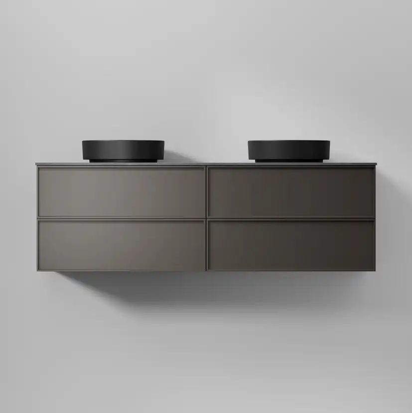 Tvättställ AIR SOAK,Matte black, Porslin, Mattsvart