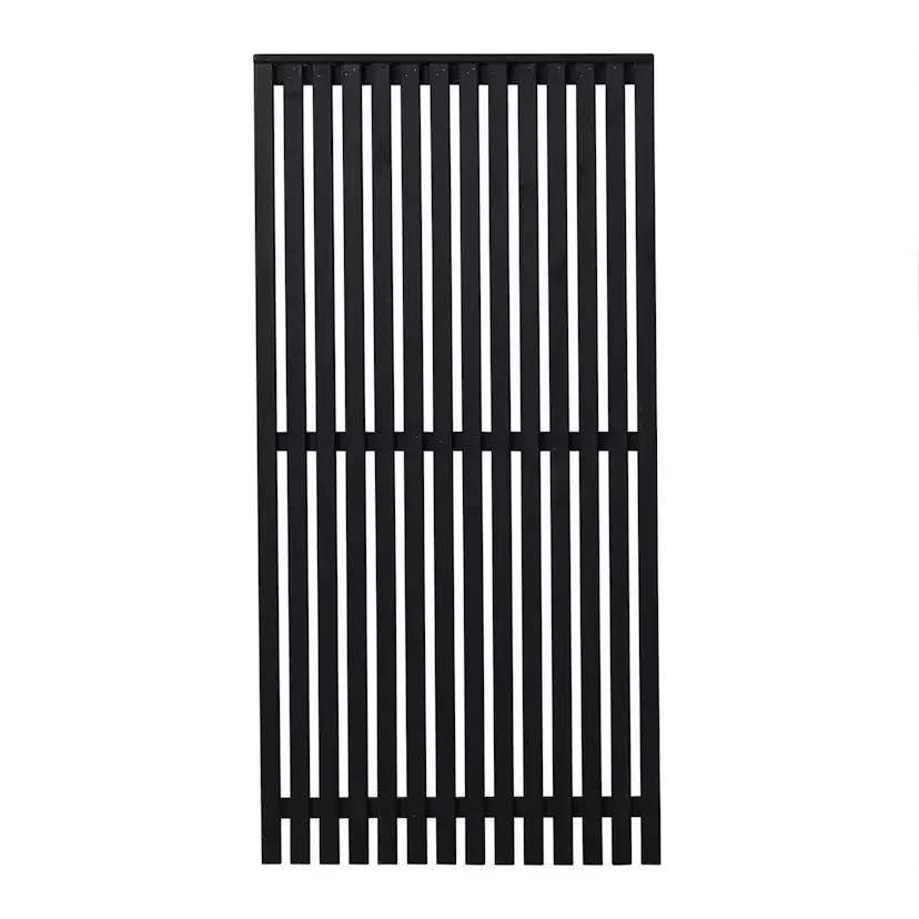 Staket PLUS Sendai Grundmålad Svart 90×180 cm