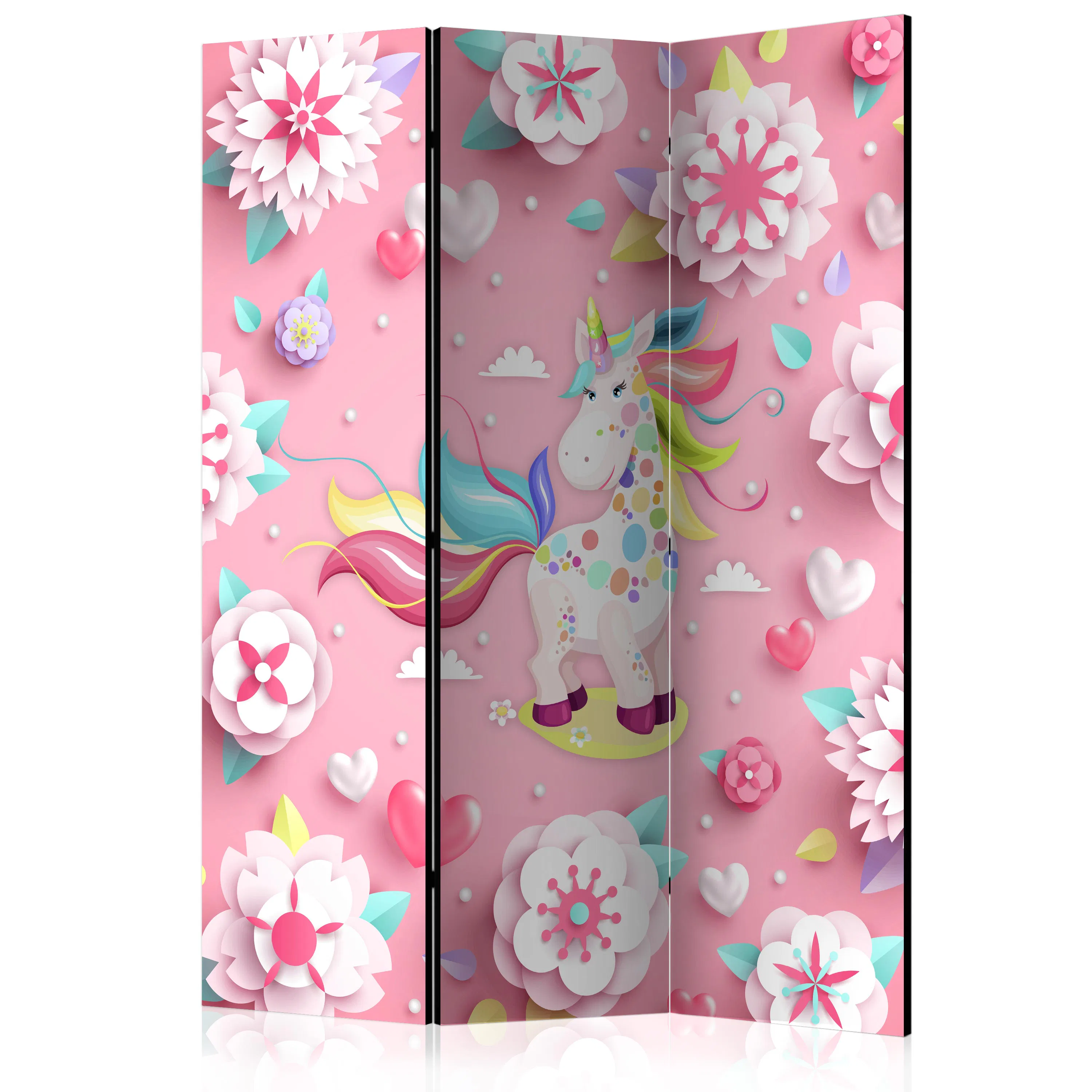 Rumsavdelare Skärmvägg Arkiio Unicorn On Flowerbed 135x172 cm