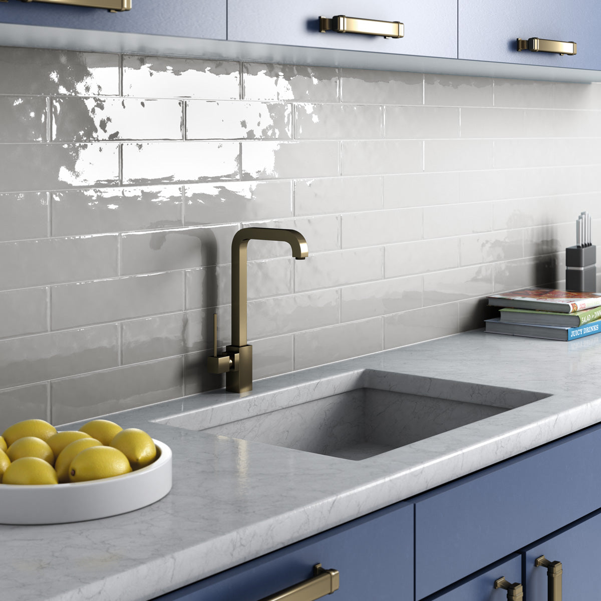 Kakel Tenfors Casita Light Grey Blank 7,5x30