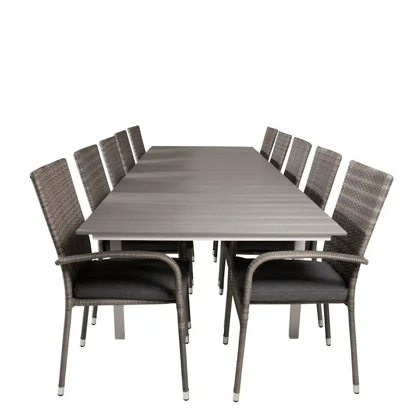 Matgrupp Venture Home Lova 224/324 med 10 Asta Karmstolar
