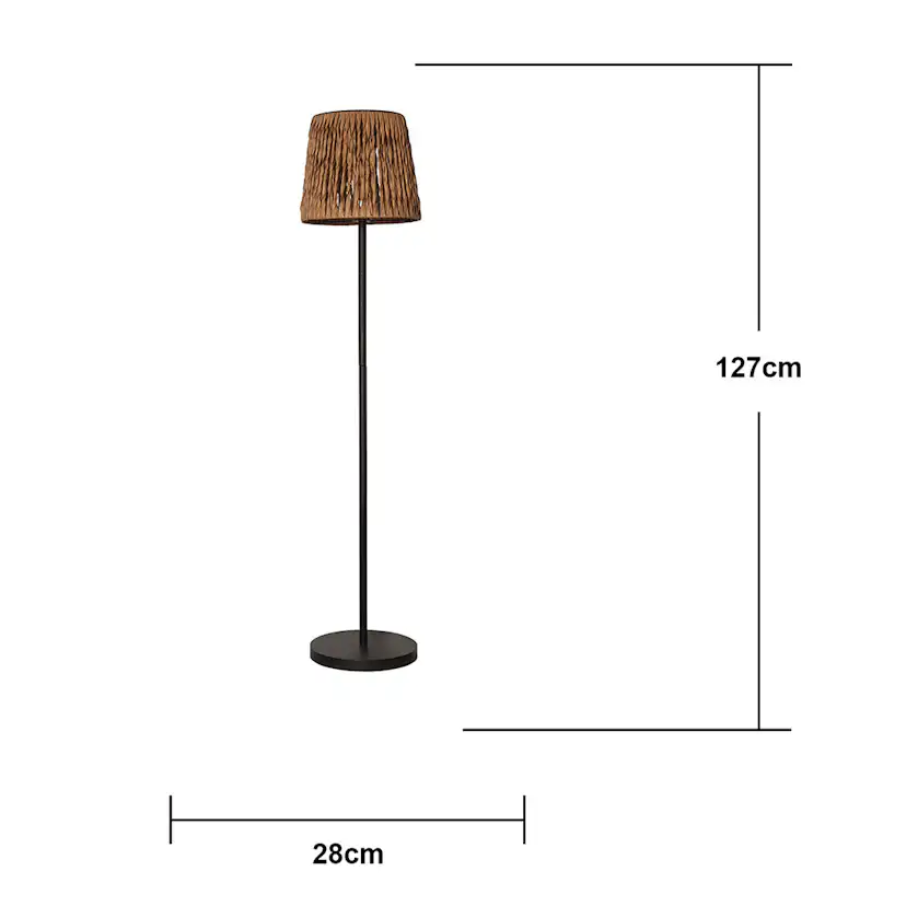 Solcellslampa Star Trading Cesta LED Golvlampa