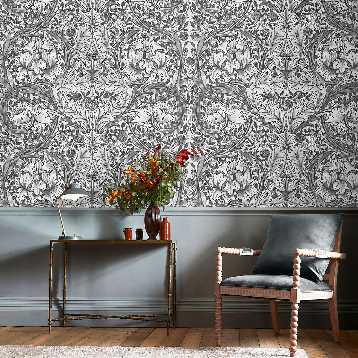 Fototapet William Morris At Home African Marigold Grey