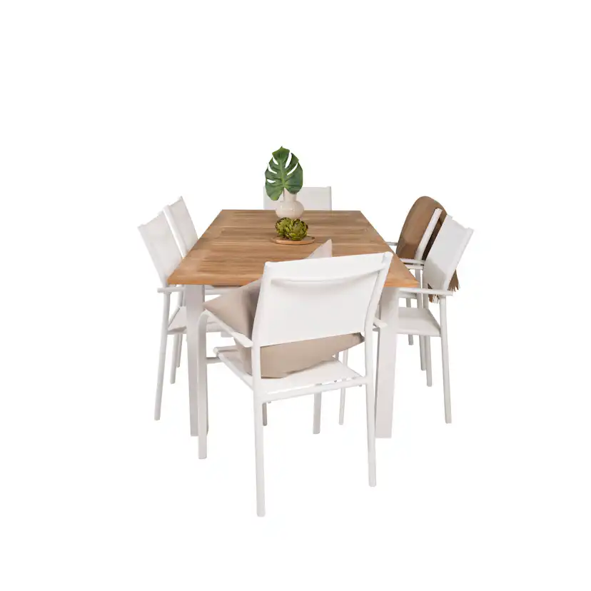 Matgrupp Venture Home Perla 152/210 med 6 Siri Matstolar
