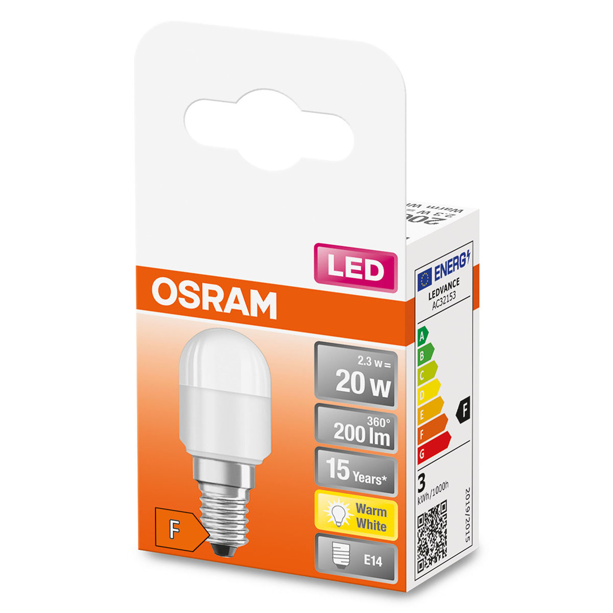 LED-Lampa Osram Päron (20) E14 Matt 827 T26