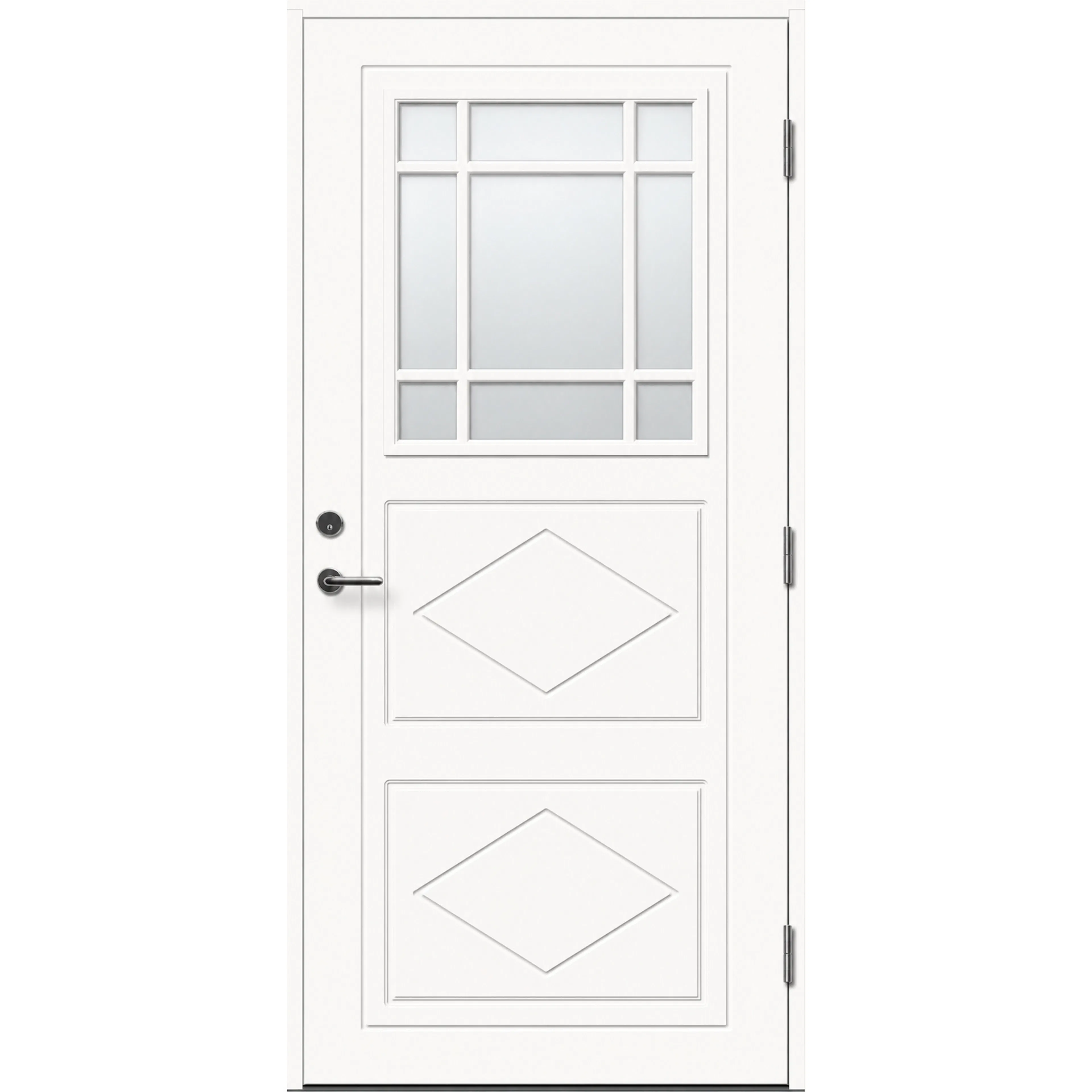Ytterdörr Skandinaviska Dörrar Klassisk glas + Hylte: 9x20, S-0500-N, Klarvit