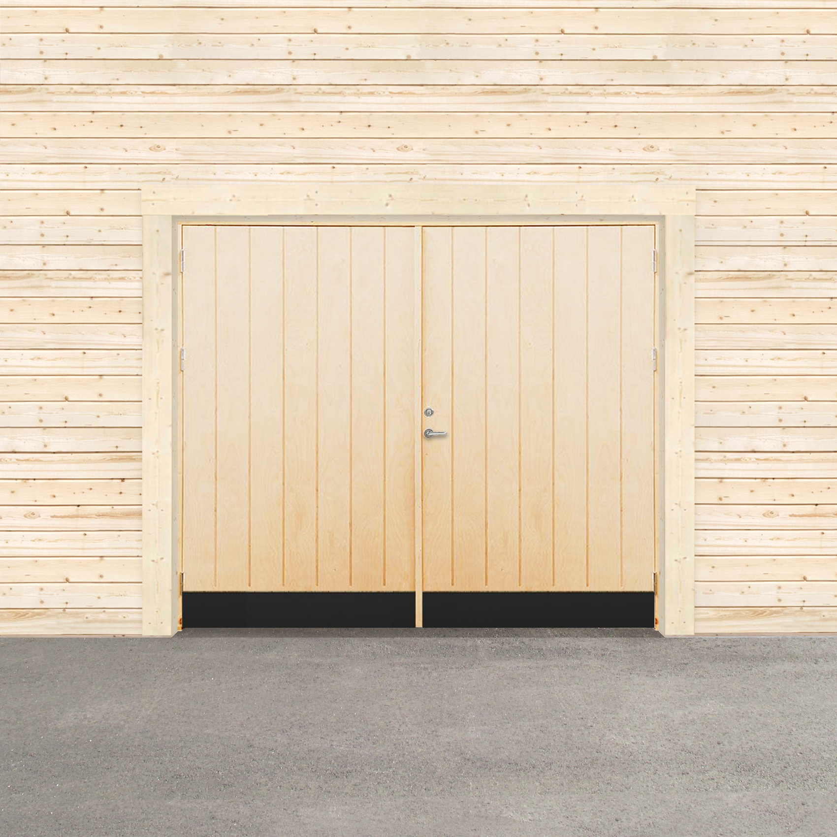 Garageport Sveadörren Varm Obehandlad