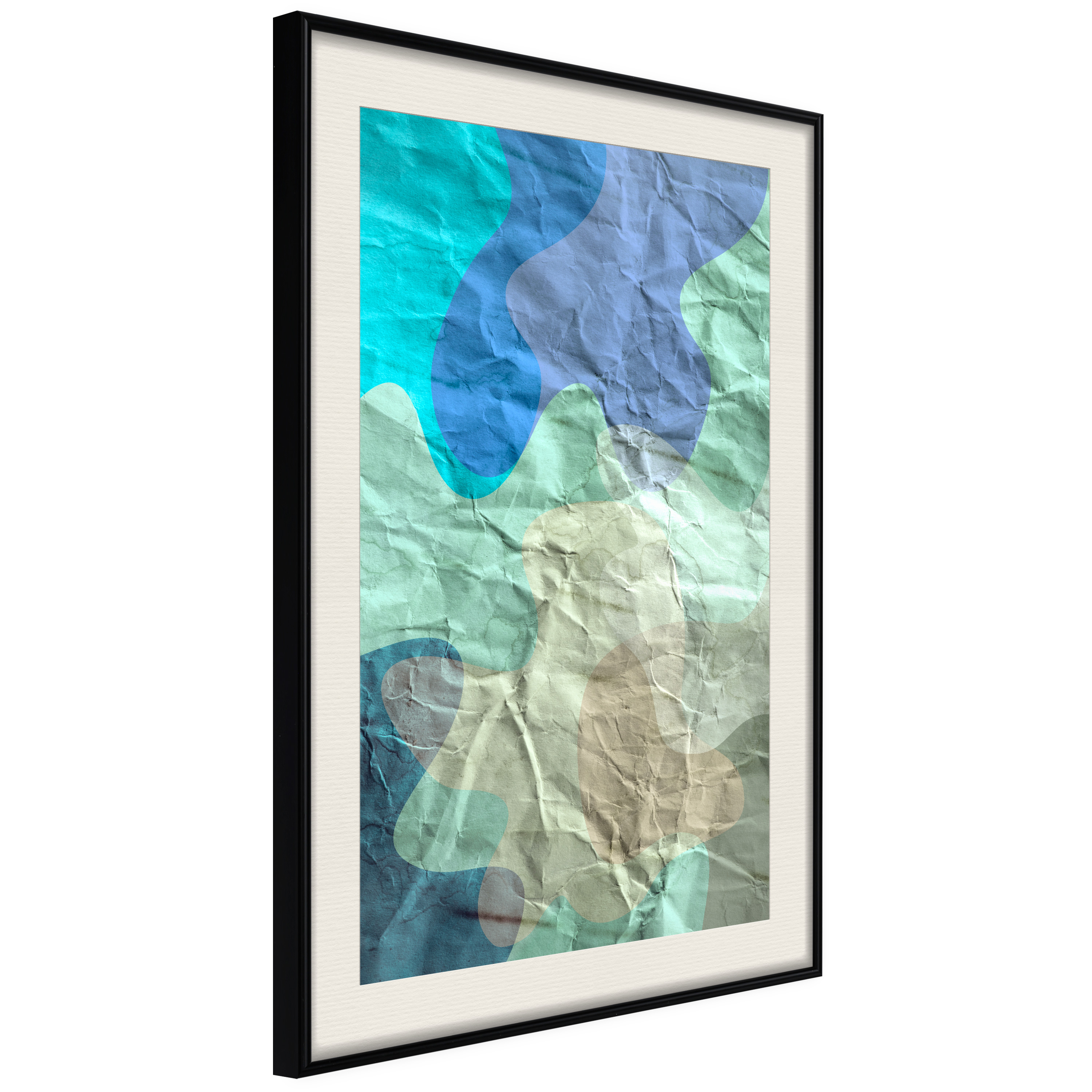 Affisch - Colours of Lake [Poster] 40x60 Svart ram med passepartout, 40x60 cm