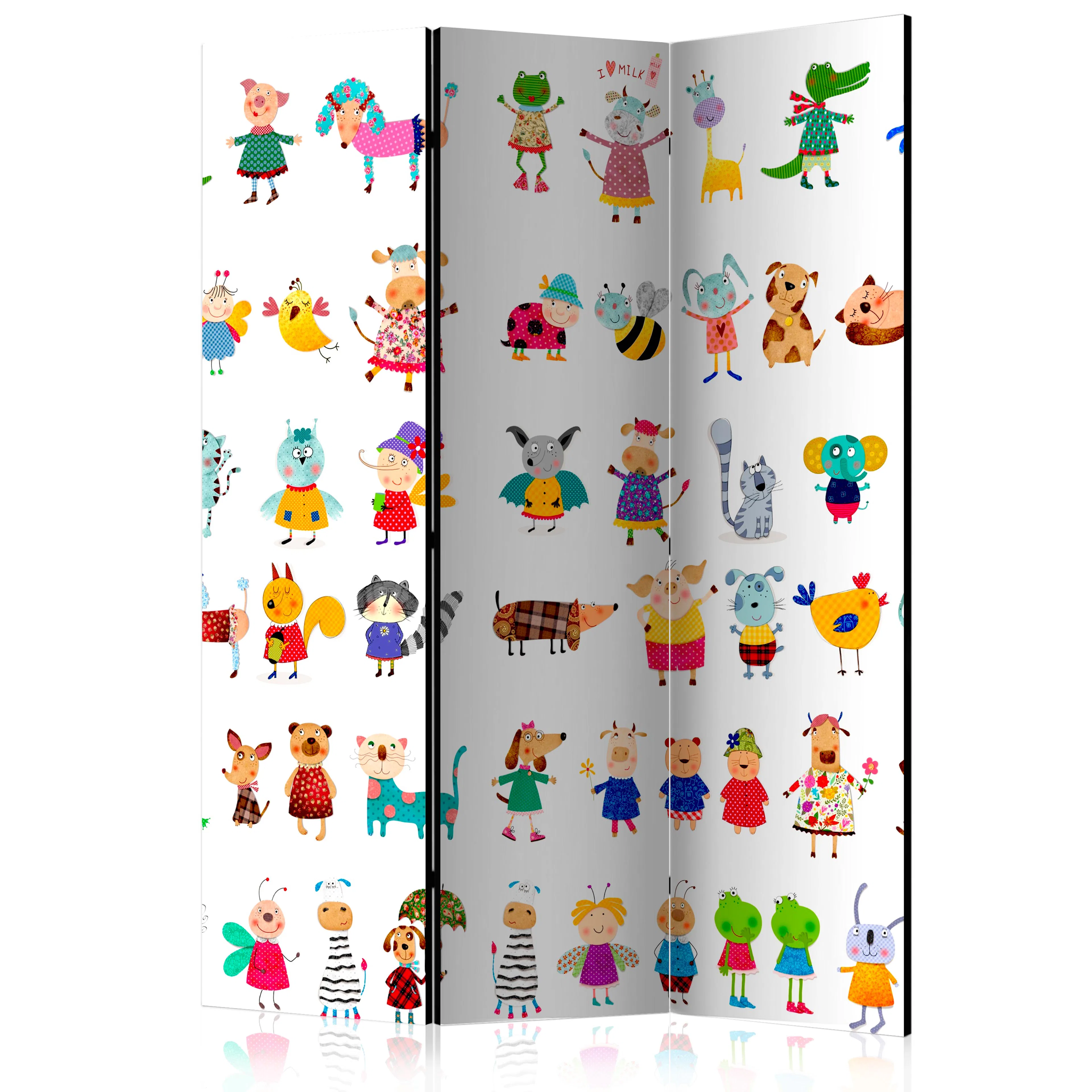 Rumsavdelare Skärmvägg Arkiio Cartoon Pets 135x172 cm