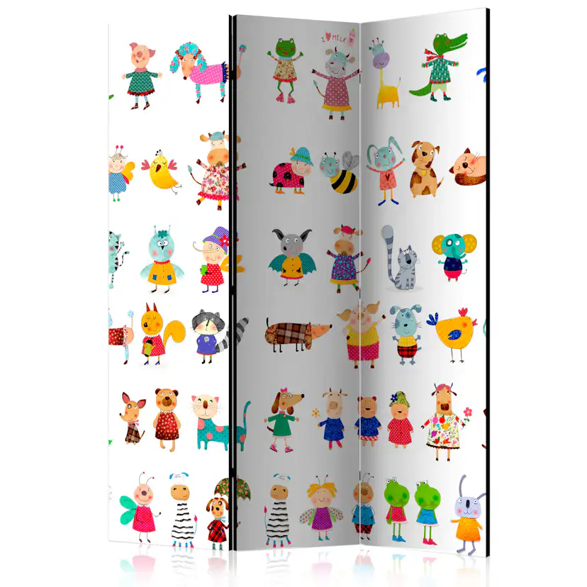 Rumsavdelare Skärmvägg Arkiio Cartoon Pets 135x172 cm
