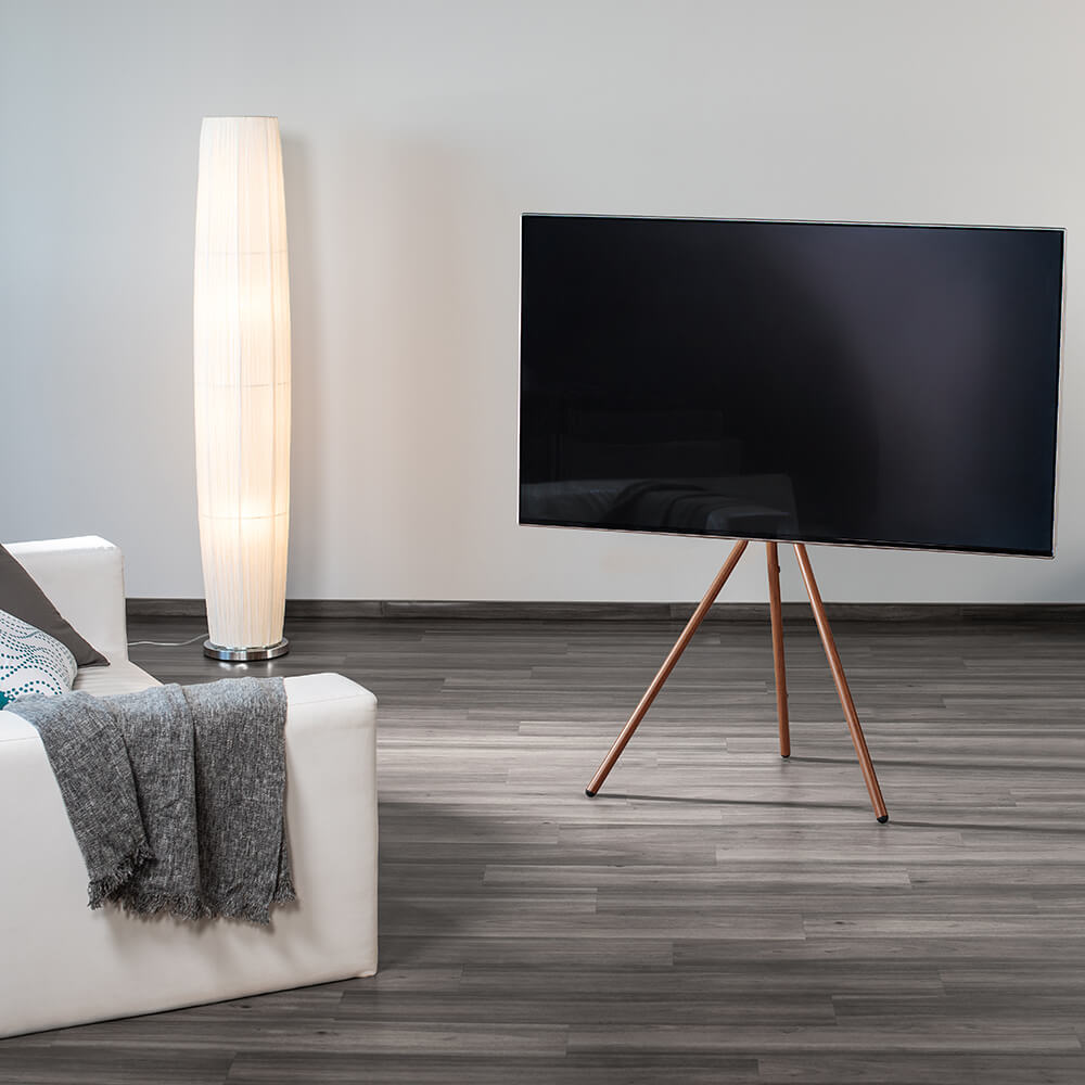 TV-Golvstativ Hama Design Upp Till 75 tum Valnötsträ-look