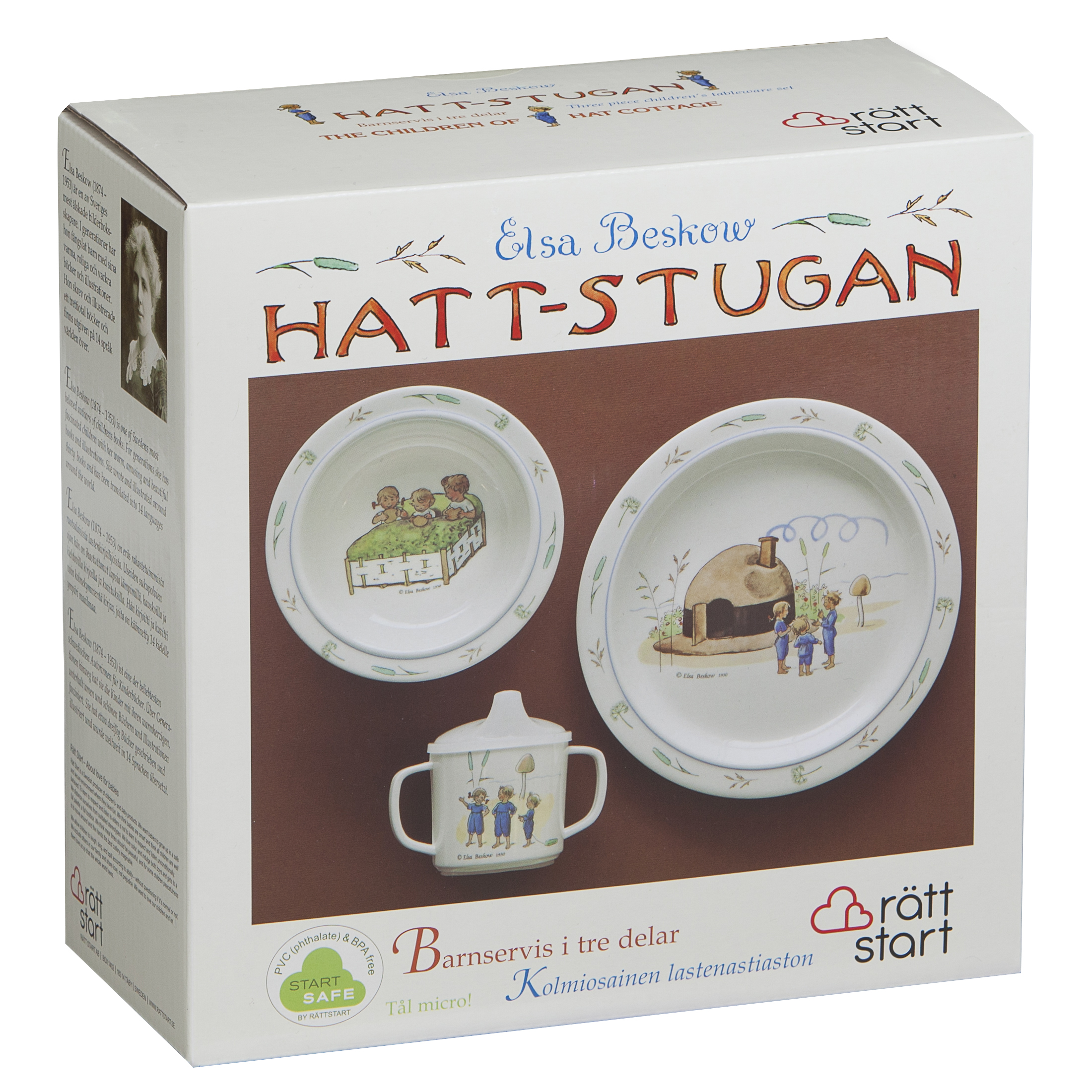 Barnservis Rätt Start Elsa Beskow i 3 Delar Hattstugan
