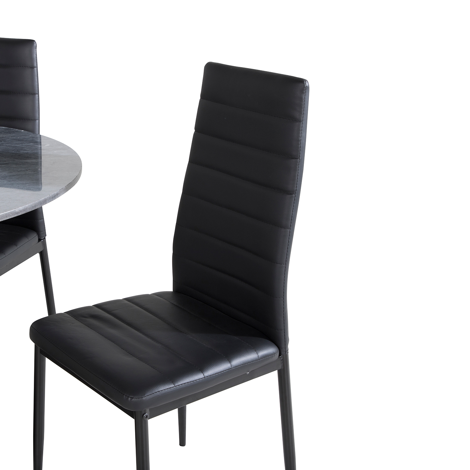 Matgrupp Venture Home Estelle med 4 Sly Stolar Konstläder