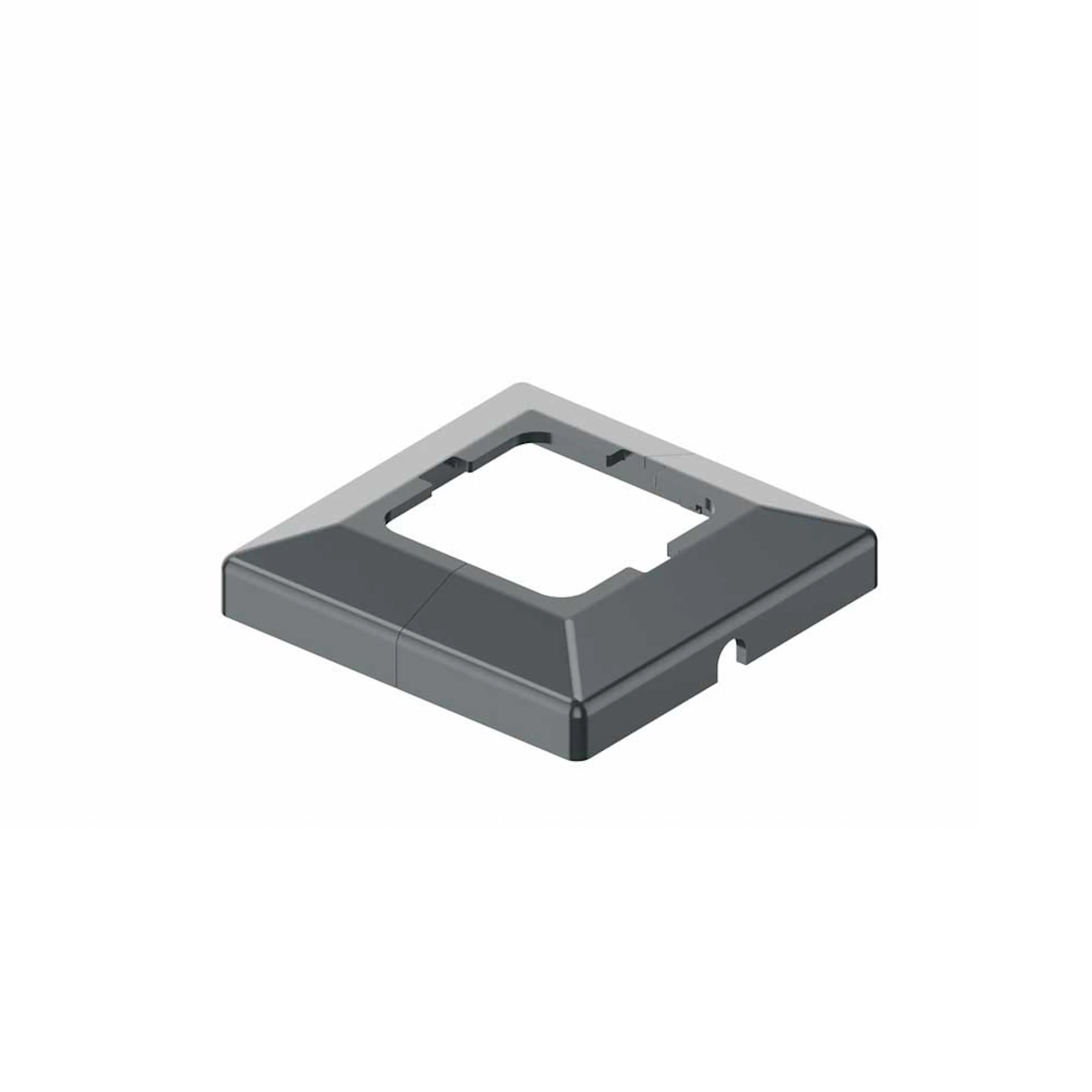Lock Landskap Stolpfot Glasräcke Alu Kvadrat Antracit