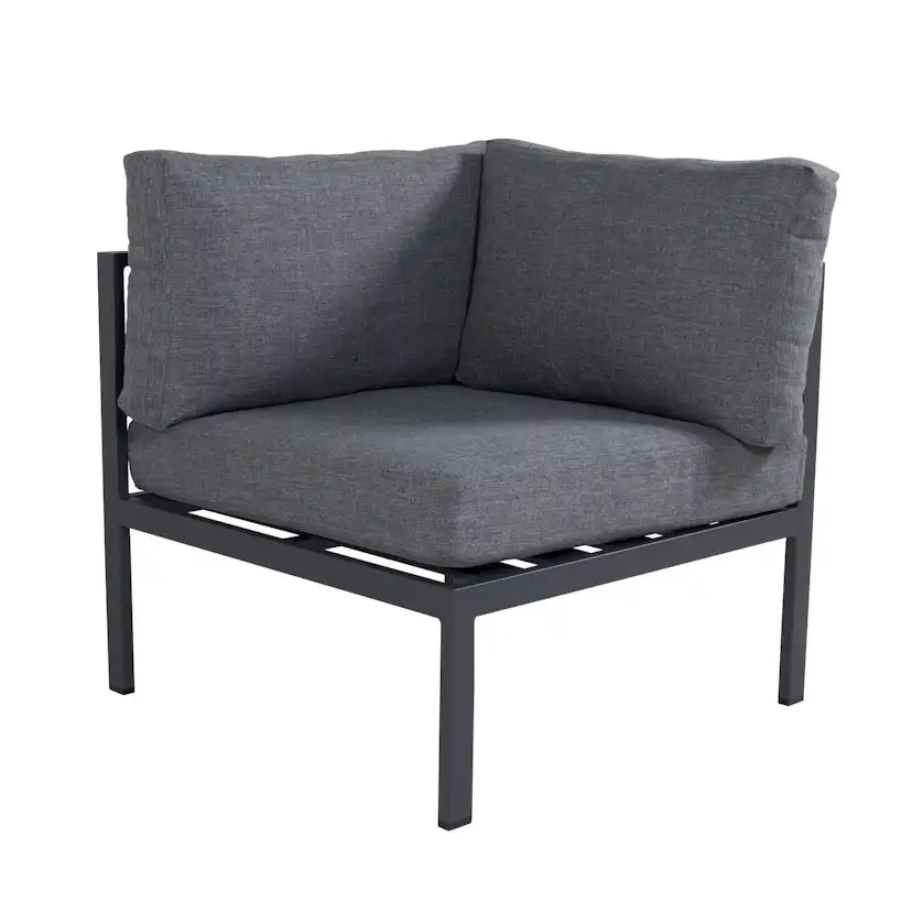 Copacabana Corner Part - Black Alu / Grey Cushion Black Alu / Grey Cushion