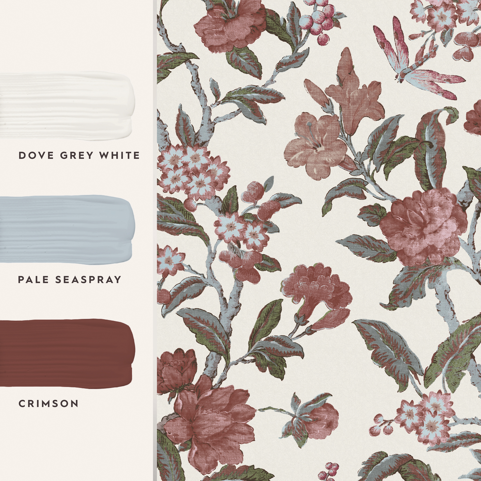 Tapet Laura Ashley Minera Crimson Röd 118488