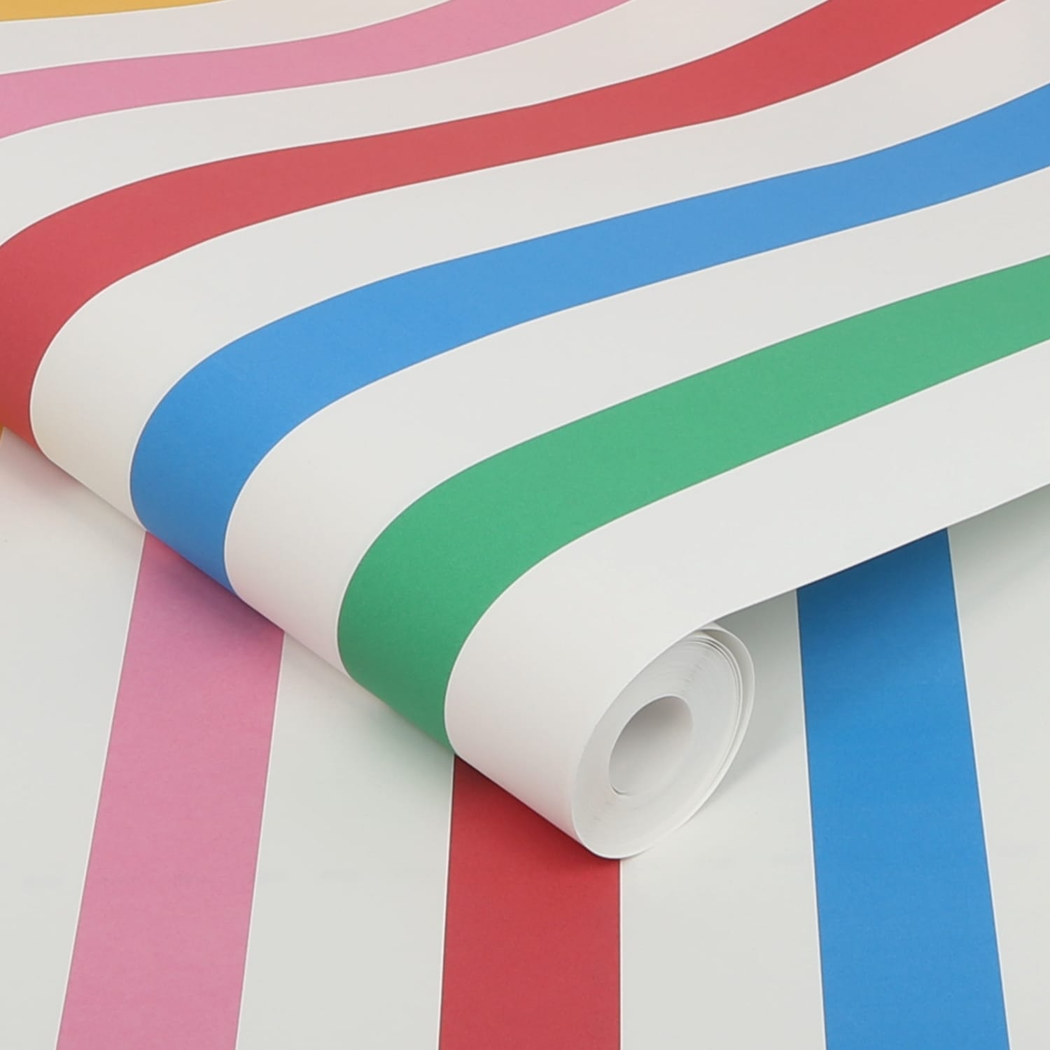 Tapet Joules Country Critters Chunky Stripe White/rainbow
