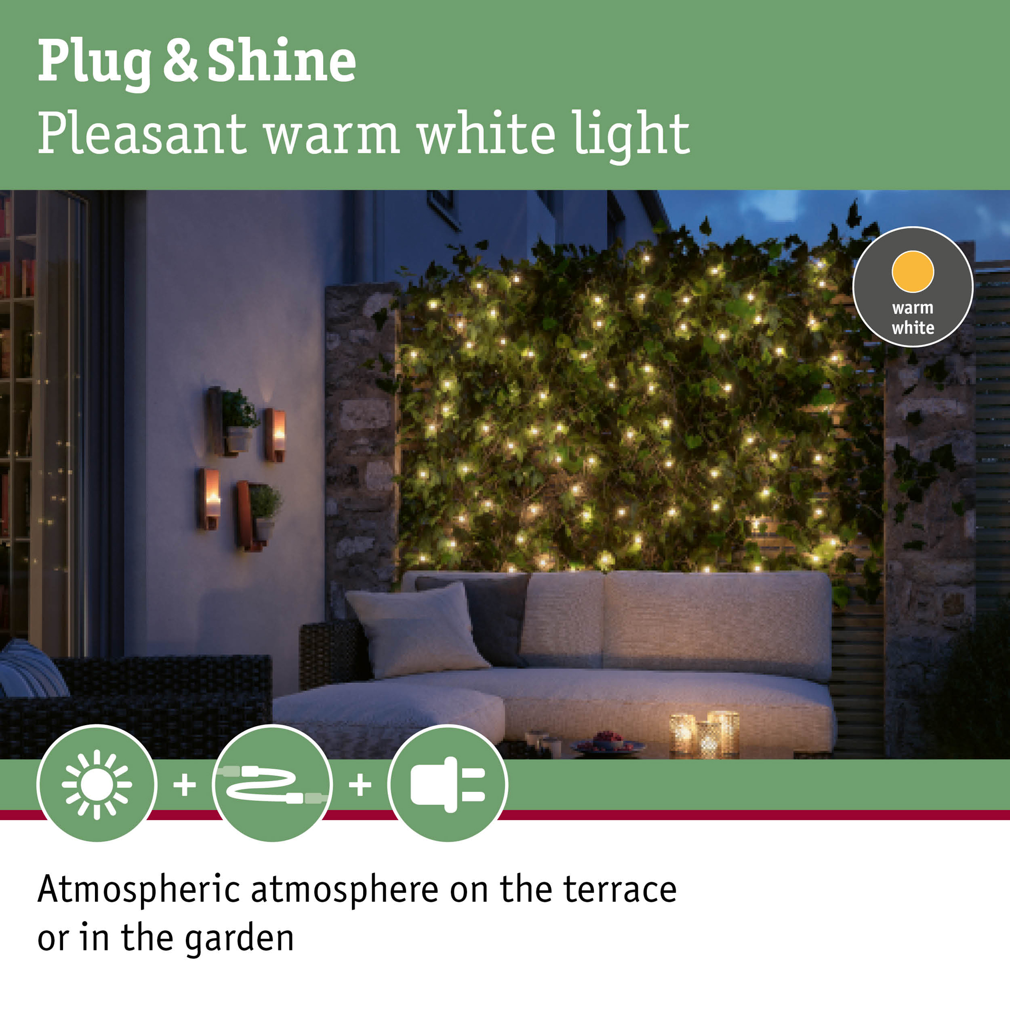 Ljusslinga LED Paulmann Fairy Lights Plug & Shine IP44 24V