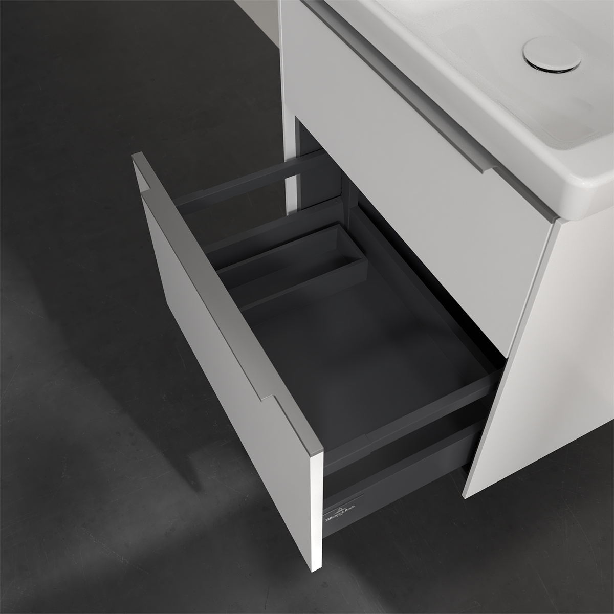 Tvättställsskåp Villeroy & Boch Subway 3.0 med 2 Lådor