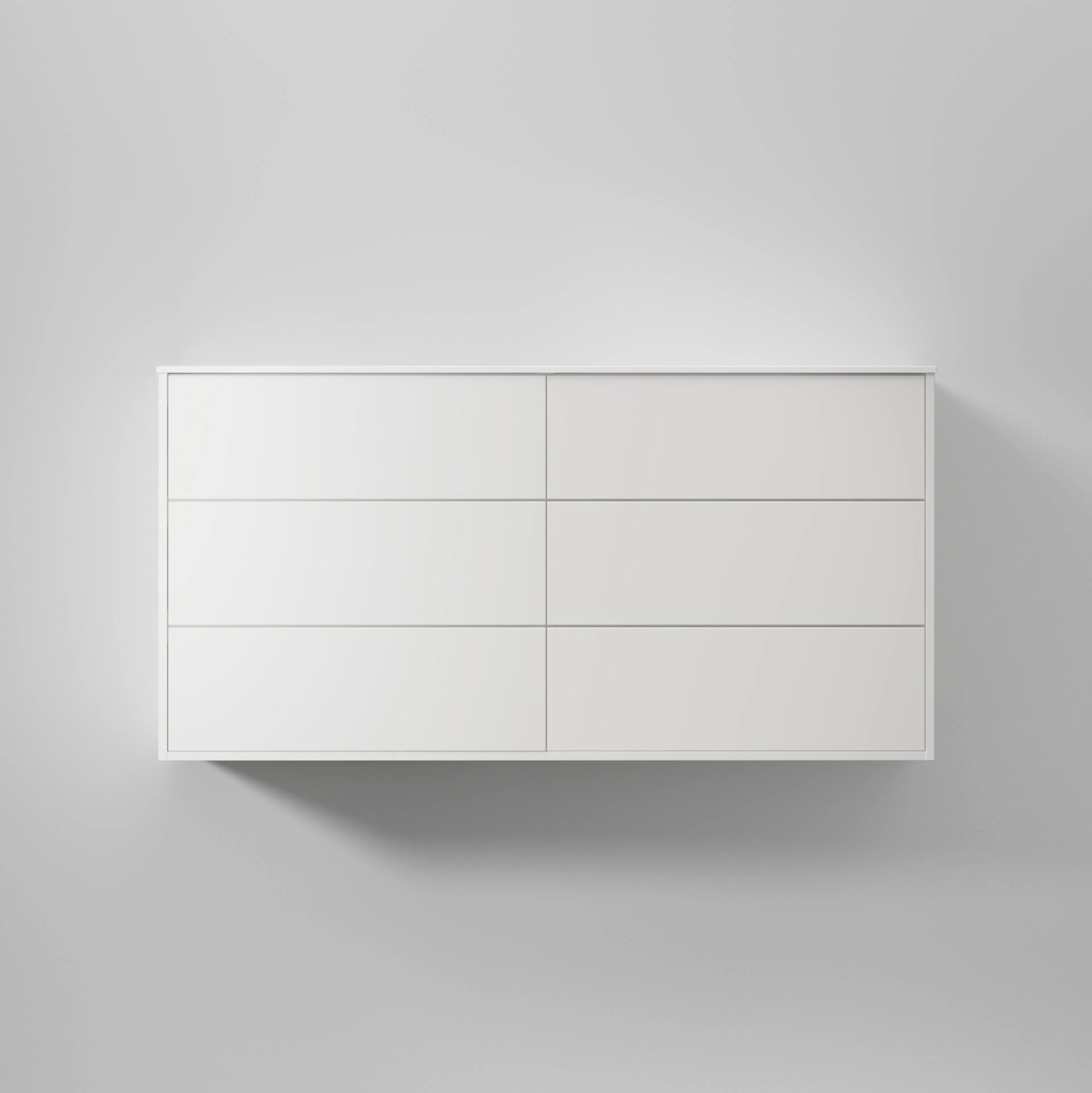 Kommod Terra Solid 140 D, Pure White, 6 Lådor Färg: Pure White, Bredd: 1400 mm