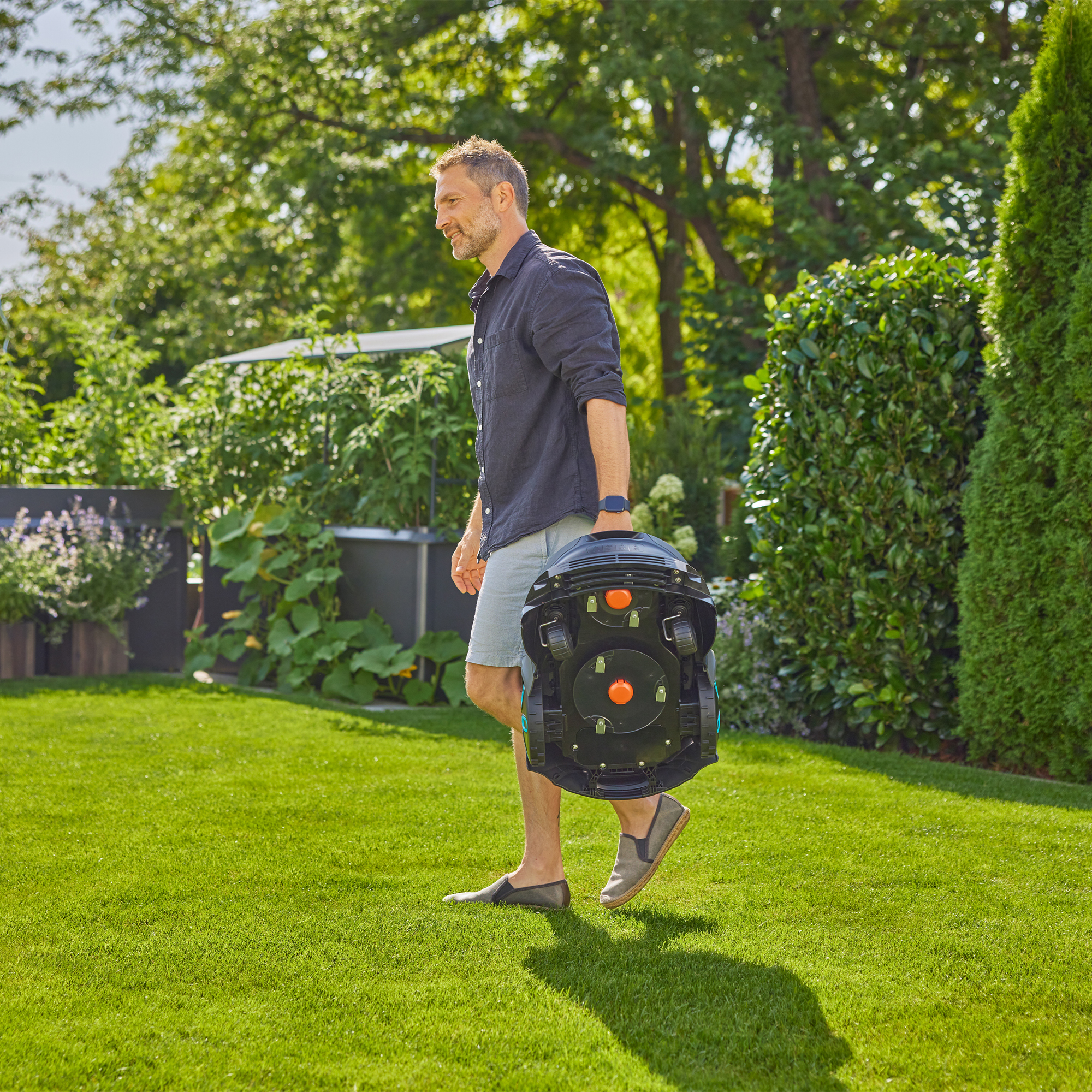 Robotgräsklippare Gardena Smart Sileno Max 800 Paket Med Robothus & Reservblad