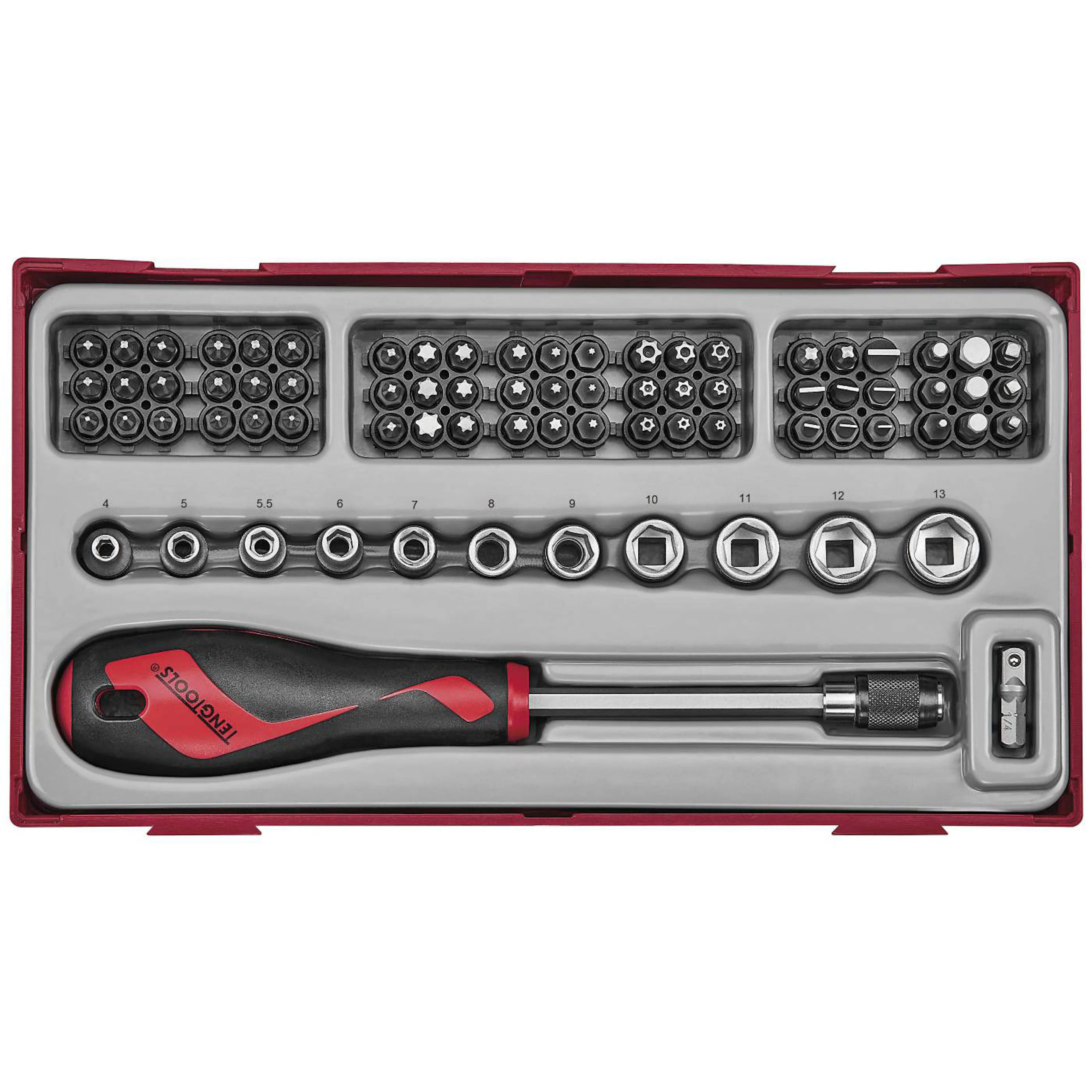 Bitsskruvmejselsats 76 delar Teng Tools TTMDQ76