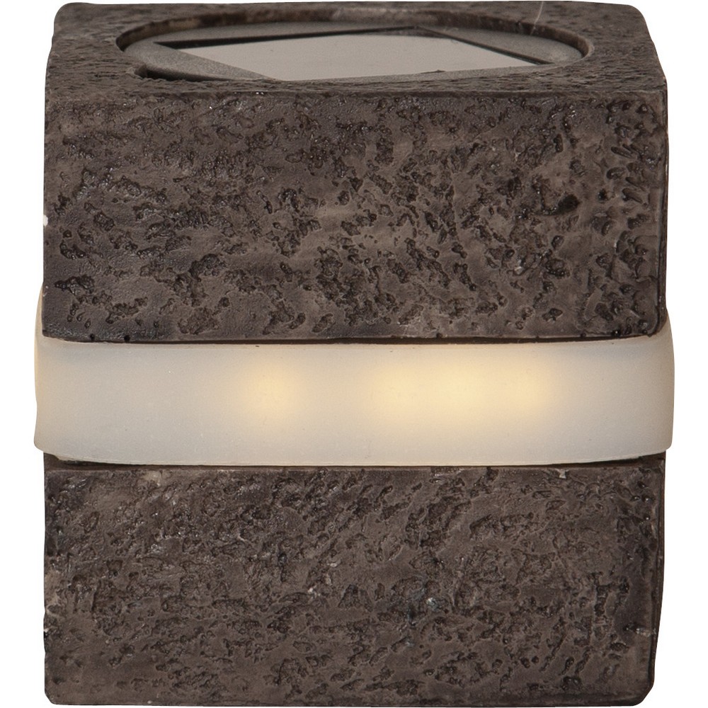 Solcellsdekoration Star Trading Stone Cube 8  cm MrkGr