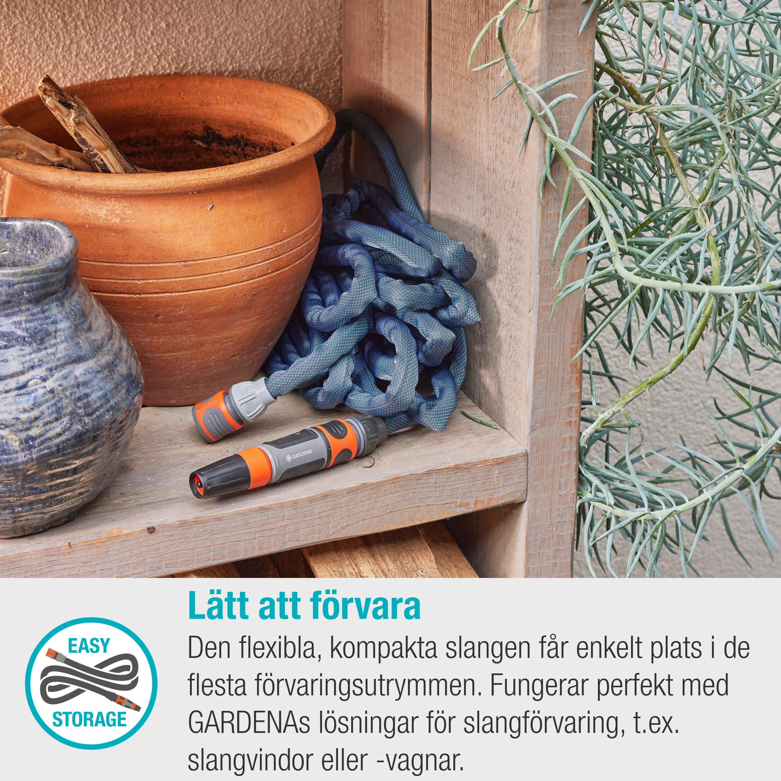 Textilslang Gardena Liano Xtreme 30 m Set med Strålmunstycke