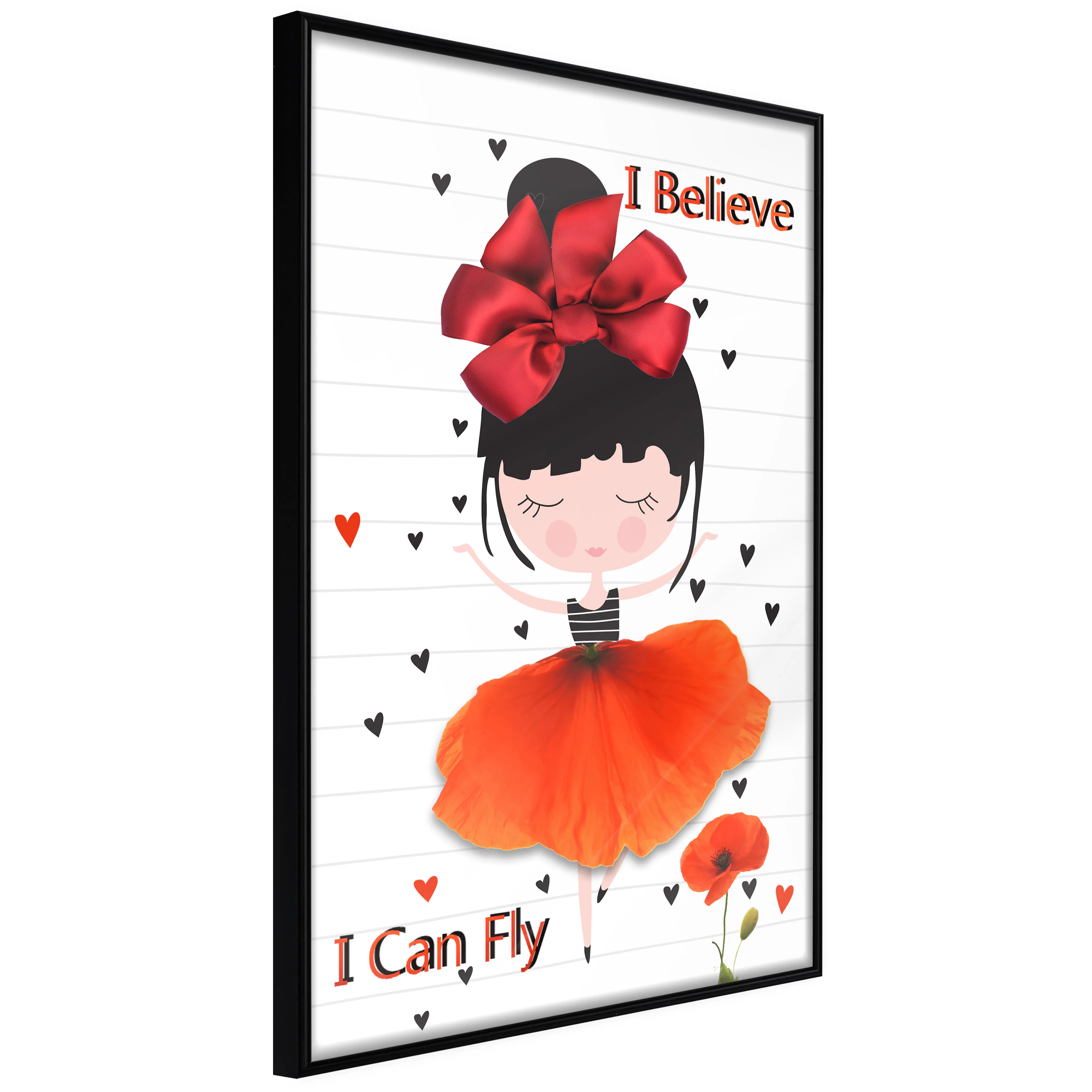 Affisch - I Believe I Can Fly [Poster] 20x30 Svart ram, 20x30 cm