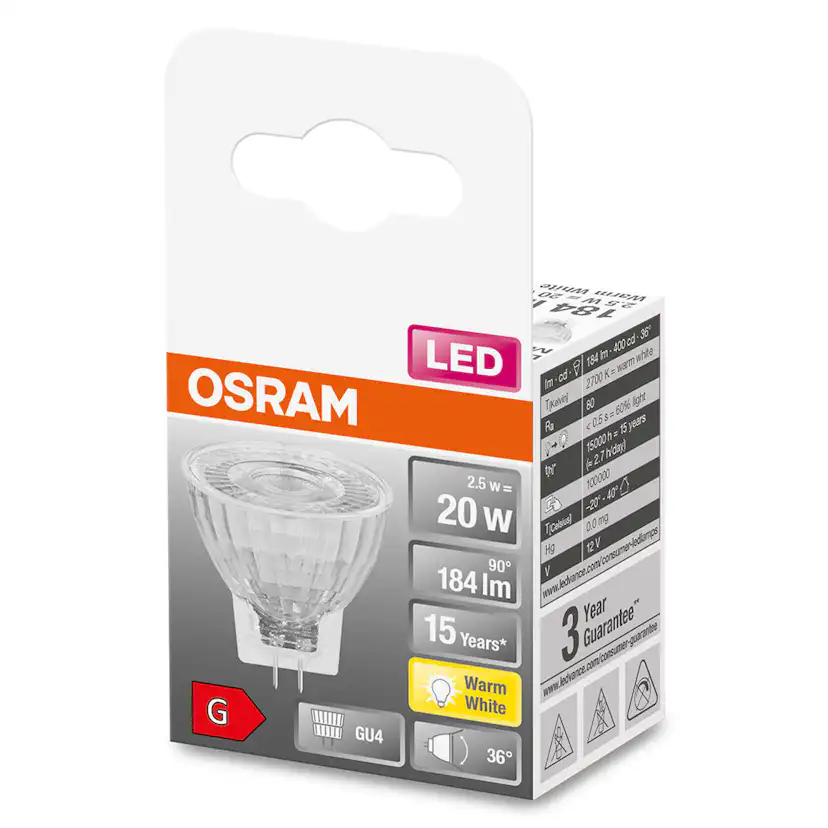 LED-Lampa Osram Mr11 (20) Gu4 36gr 827