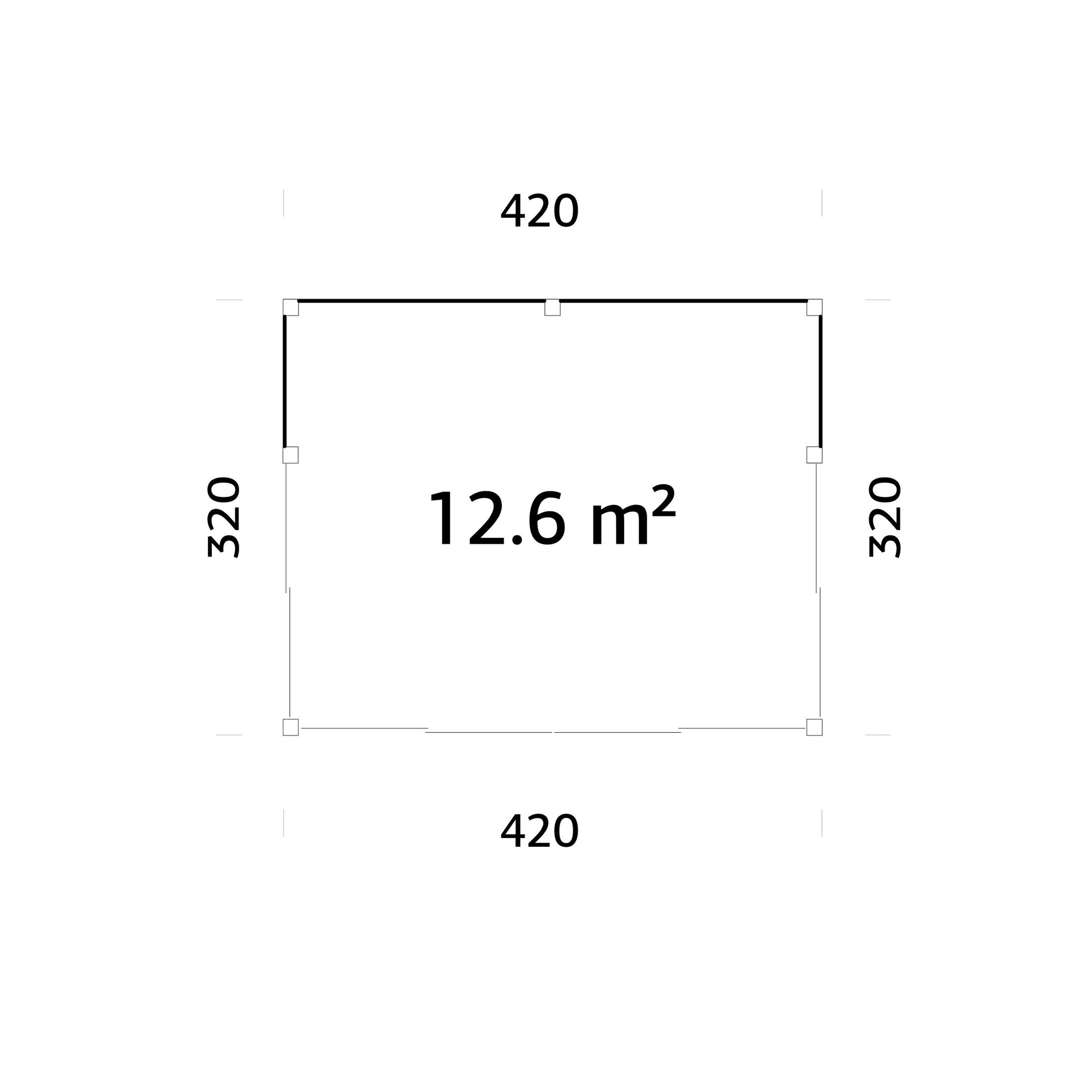 Stuga Palmako Serena 13,4 m² Set 2 Slide (inv. 12,6 m²)