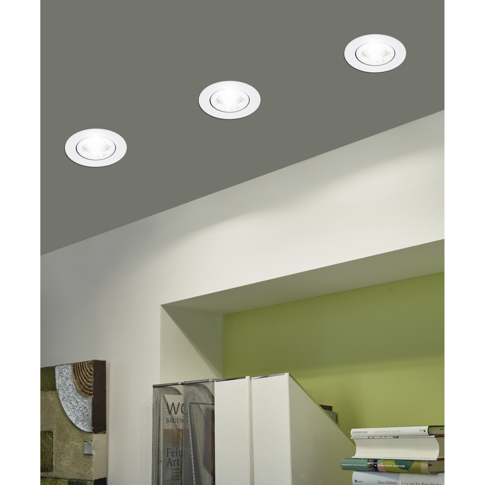 Infälld Lampa Eglo Saliceto Mobil Vit 4000K Set om 3