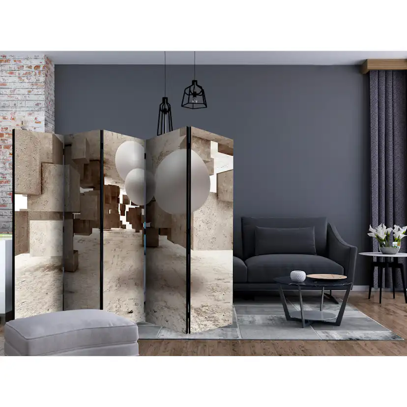 Rumsavdelare Skärmvägg Arkiio Concrete Maze II 225x172 cm