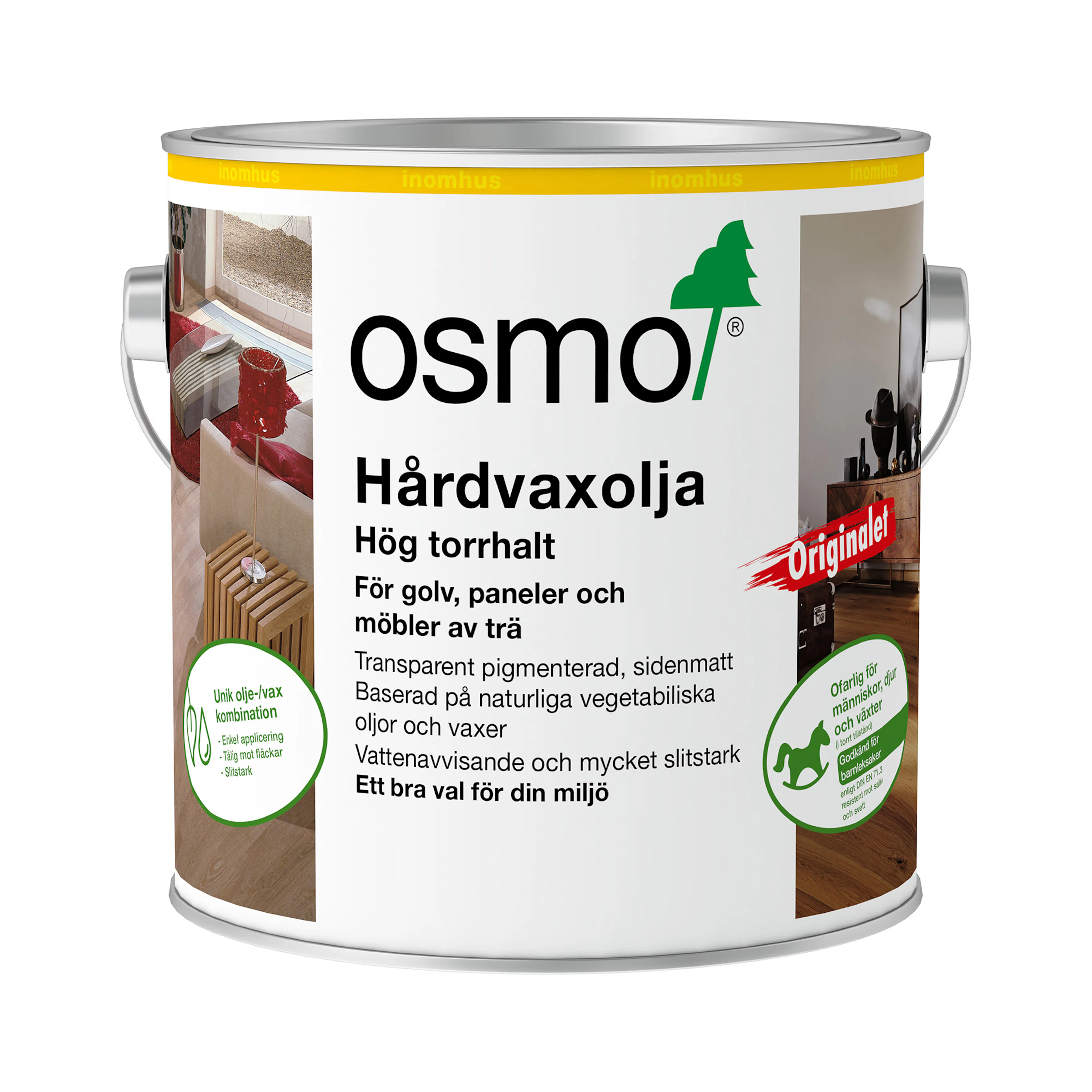 Hårdvaxolja Osmo Originalet 3065 till Trägolv 2,5L