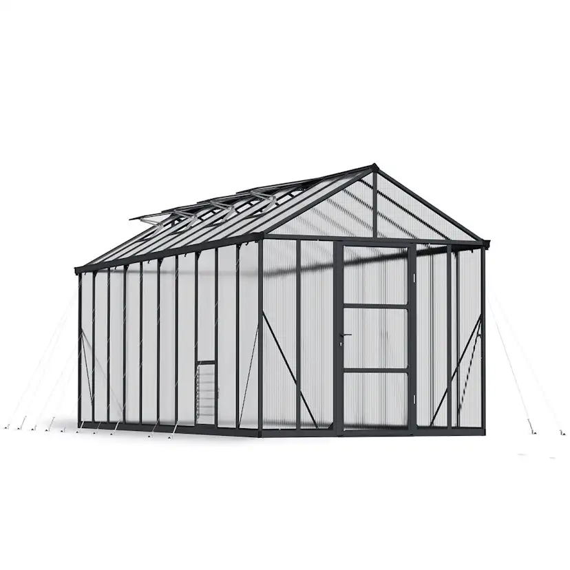 Växthus Canopia by Palram Glory 15,3 m² Mörkgrå