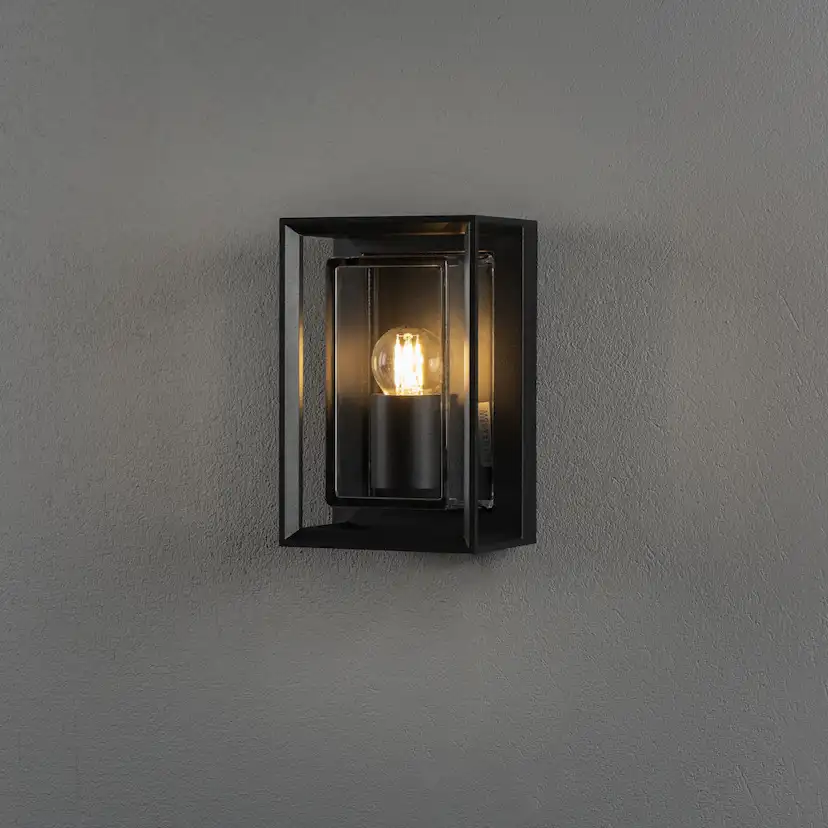 Vägglampa Gnosjö Konstsmide Brindisi Mini Svart/Klar