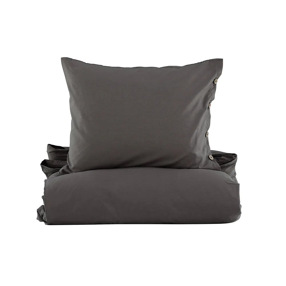 Joar Bed Set Cotton Grey 150x200 cm Färg: Grå, Mått: 150x200 cm