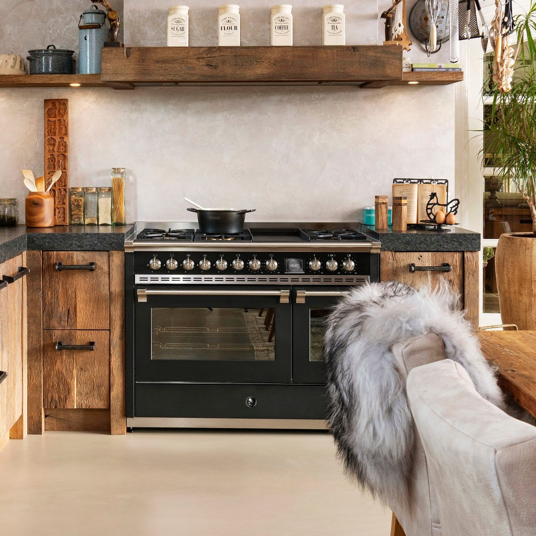 Gasolspis Steel Ascot Combi - Steam 120 cm Rostfri med Två Ugnar