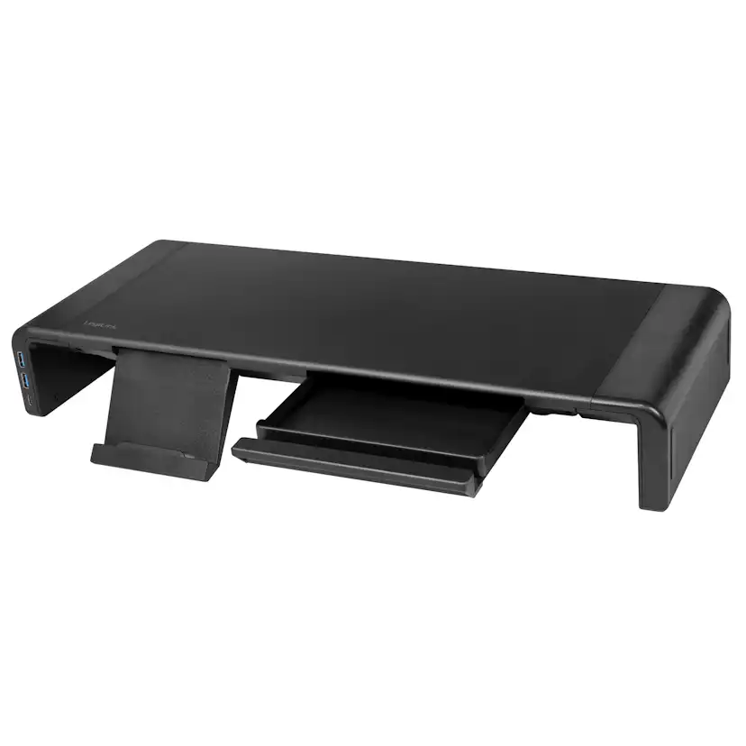 Monitorställ LogiLink 63 cm med USB-hub 3-port