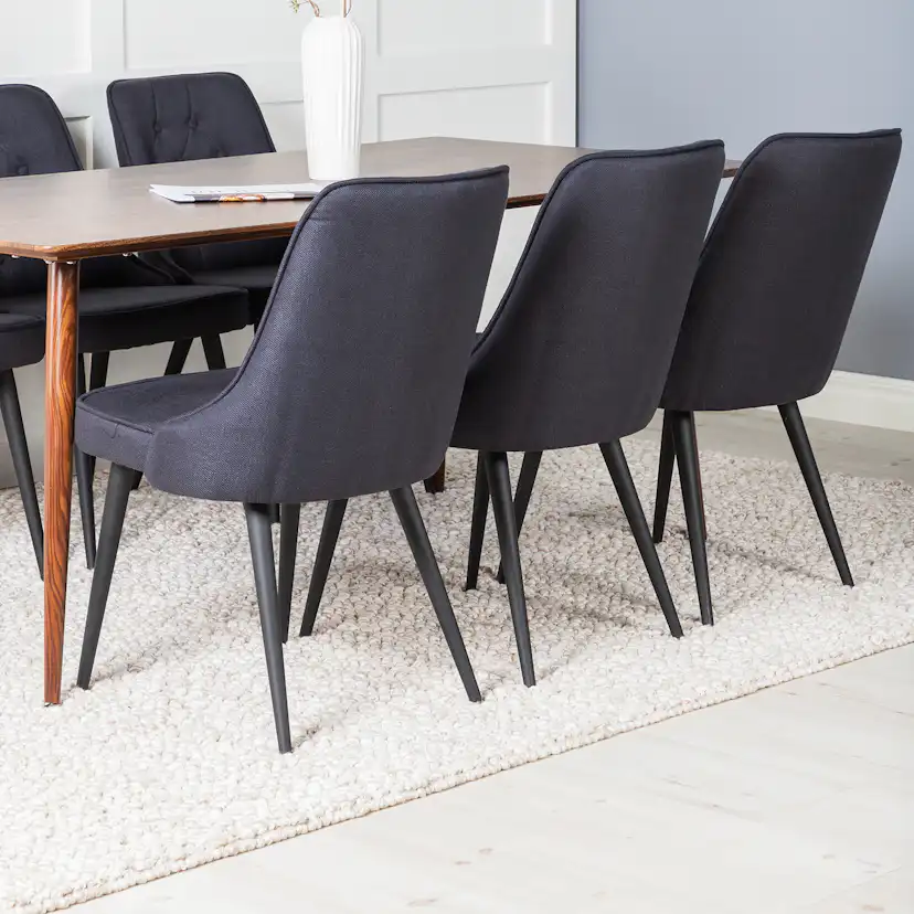 Matgrupp Venture Home Pobbie med 6 Vera Stolar Polyestertyg