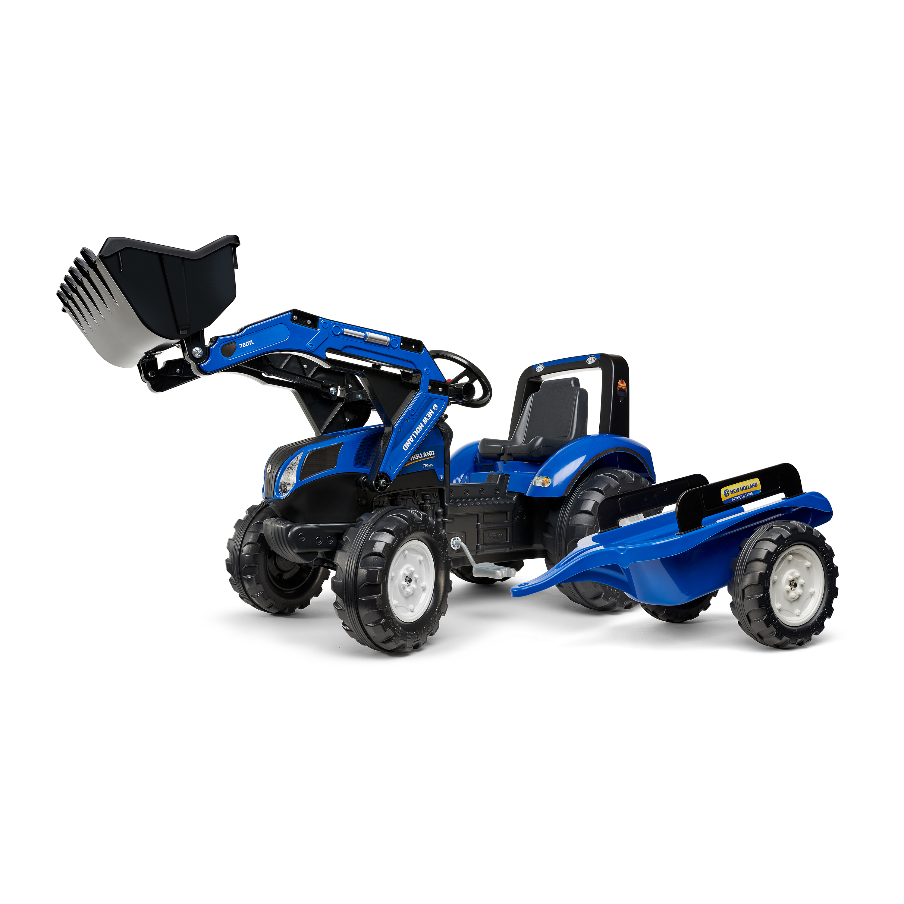 Trampbil FALK Frontlastare med vagn New Holland