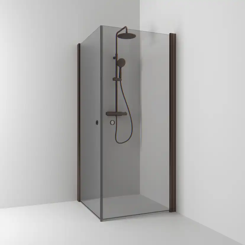 Hörn Rak Skoga HG Mo/Rö 90x90 900x900 mm, Rökglas