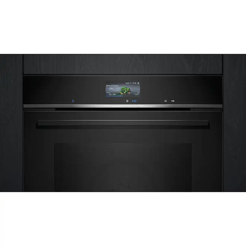 Ugn och Mikro Siemens iQ700 HB776G3B2S + CD714GXB1 Med WIFI och Ångfunktion Svart
