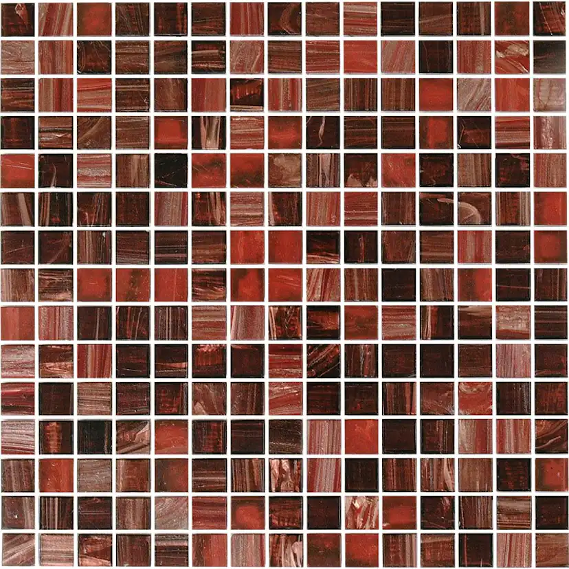 Klinker Konradssons Bisazza Madagascar Mix Röd 2x2 cm