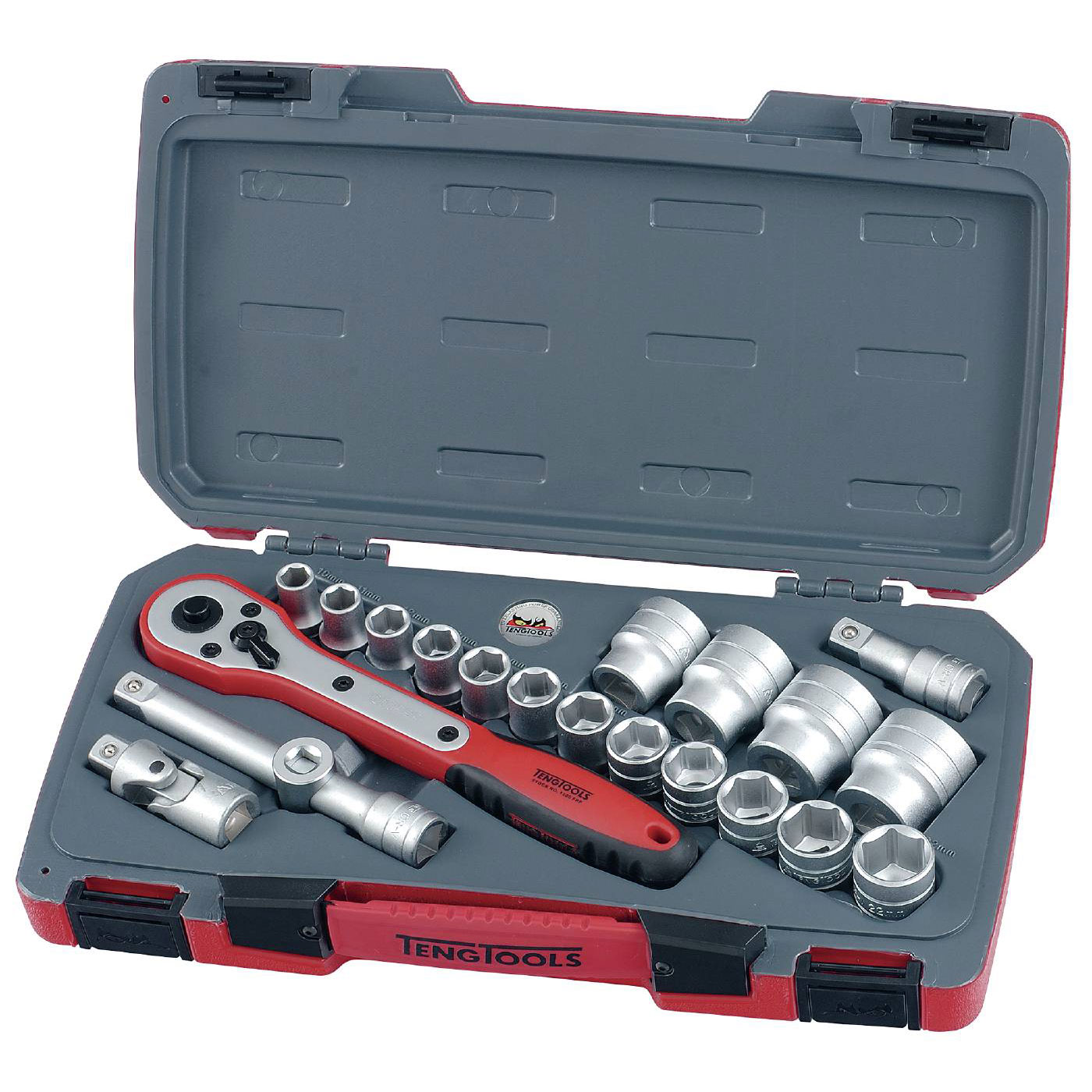 Hylsnyckelsats med 1/2 fyrkantsfäste Teng Tools T1221-6