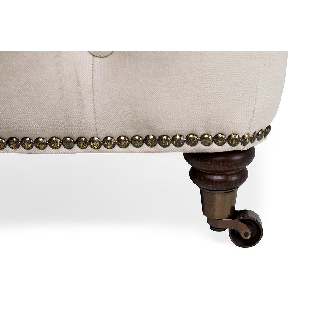 Fotpall Manor House Chesterfield Deluxe Sammet