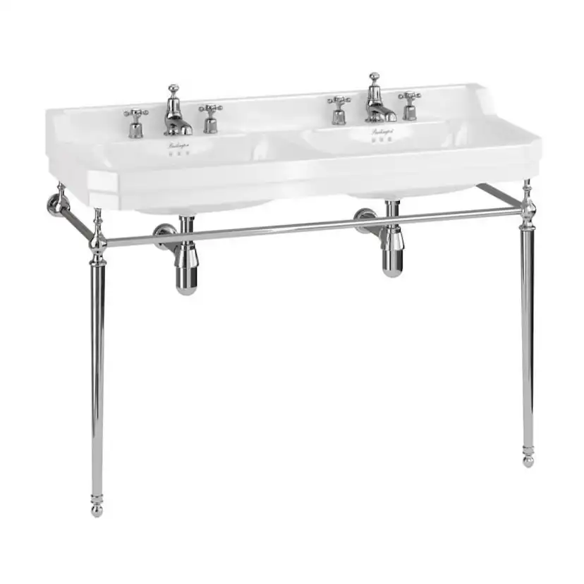Tvättställ Burlington Edwardian 1200 mm Dubbelt med Handfatsställ