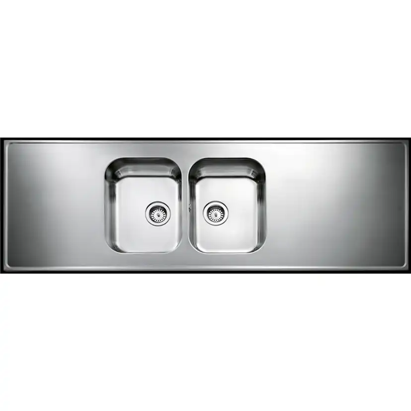 Heltäckande Diskbänk Intra Atlantic H 610 Centrerad med Korgventil och Kranhål